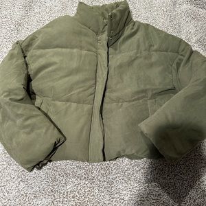 Olive Green Puffer Jacket